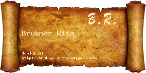 Brukner Rita névjegykártya